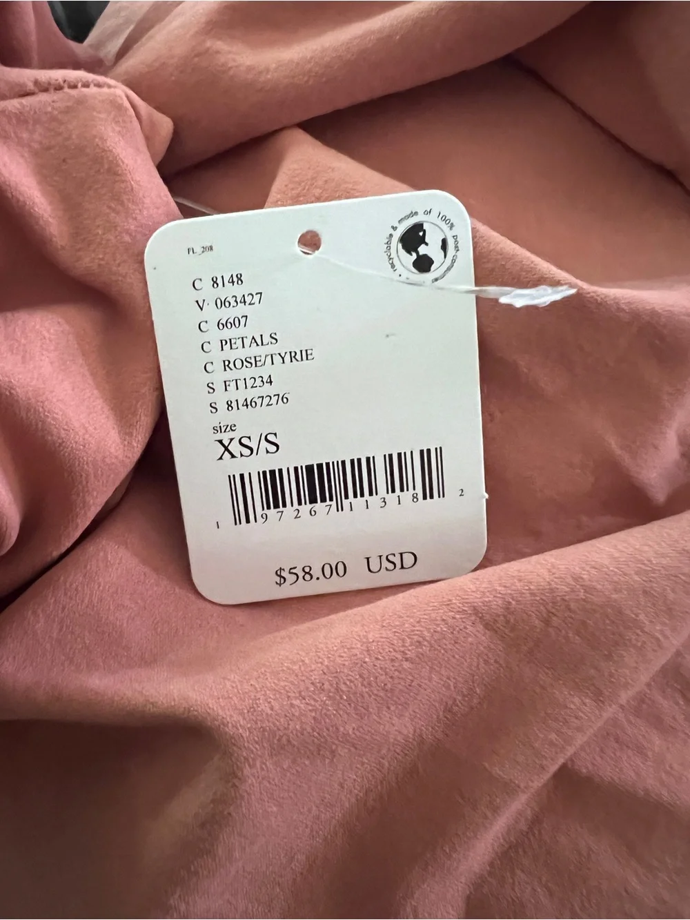 NWT Intimately Free People - Makes Sense Long Sleeve XS/S Blush Pink